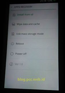 Tampilan Recoveri Menu  Oppo Neo 3 R831K